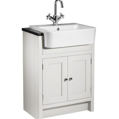 Hampton 600mm semi countertop unit chalk white HAM600SCT.CW